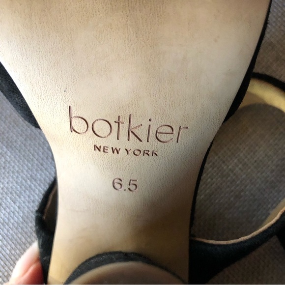 BOTKIER New York Halle black suede slingback block round heel sandal pump 6.5 - Picture 9 of 9
